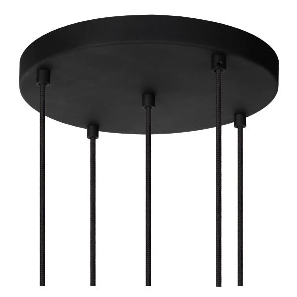 Lucide MARIUS - Pendant light - Ø 55 cm - 5xE27 - Black - detail 3